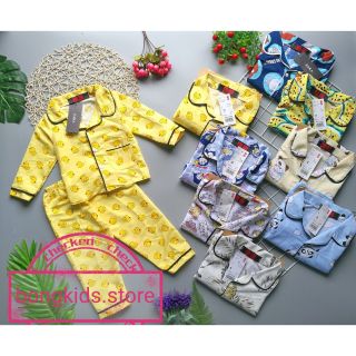 Pizama yukata thô lụa cho bé trai bé gái