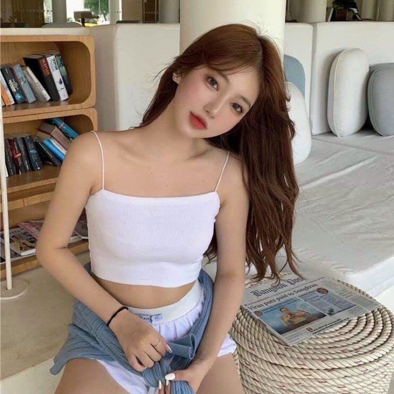 Áo Croptop hai dây không bao giờ hết hot🌵nhẹ nhàng nhưng quyến rũ🌵📷 [ Kèm hình thật ]6📷 | BigBuy360 - bigbuy360.vn