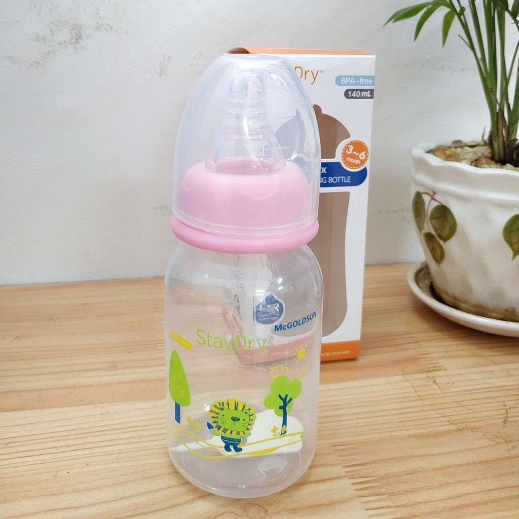 [Nhập SPE2545 hoàn 10K xu cho đơn 50K] Bình Sữa Cổ Hẹp Mcgoldson 140ml Cho Bé Trai/ Bé Gái
