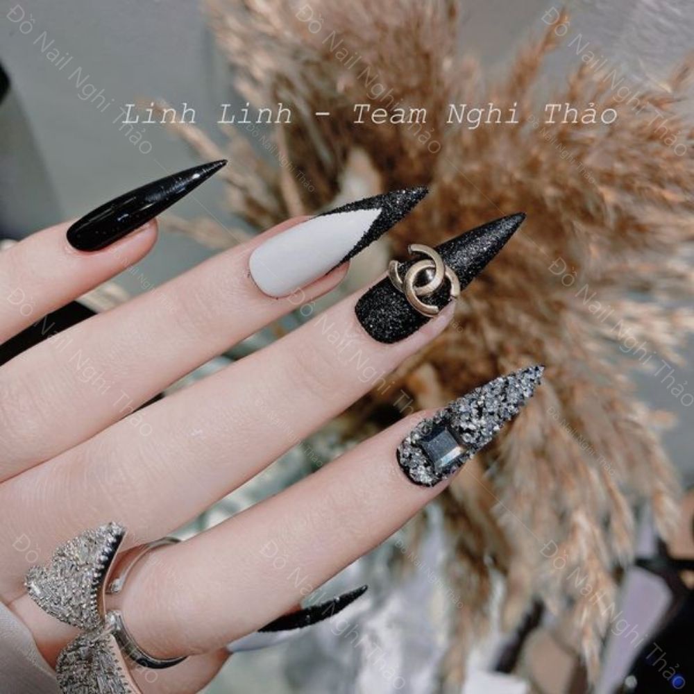 Cọ vẽ móng , cọ quạt vẽ nail rắc nhũ Jeliva số 09