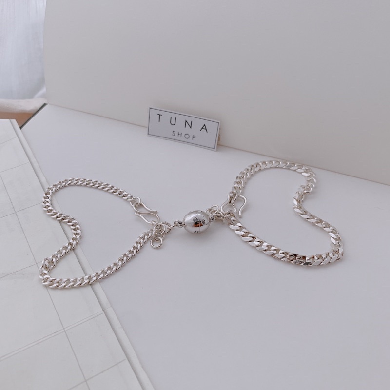 Nam Châm Bạc _ [HÀNG CÓ SẴN] _𝑪𝒂𝒎 𝒌𝒆̂́𝒕 𝒄𝒉𝒖𝒂̂̉𝒏 𝑩𝒂̣𝒄_TuNa Shop Trang sức Bạc cao cấp