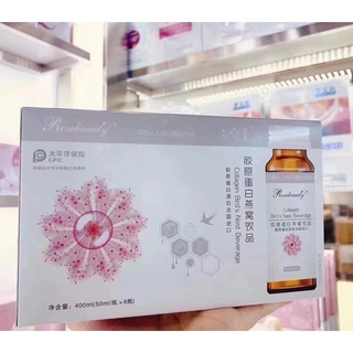 Nước uống collagen rose beauty da sáng hồng rạng rỡ - lốc 8 chai