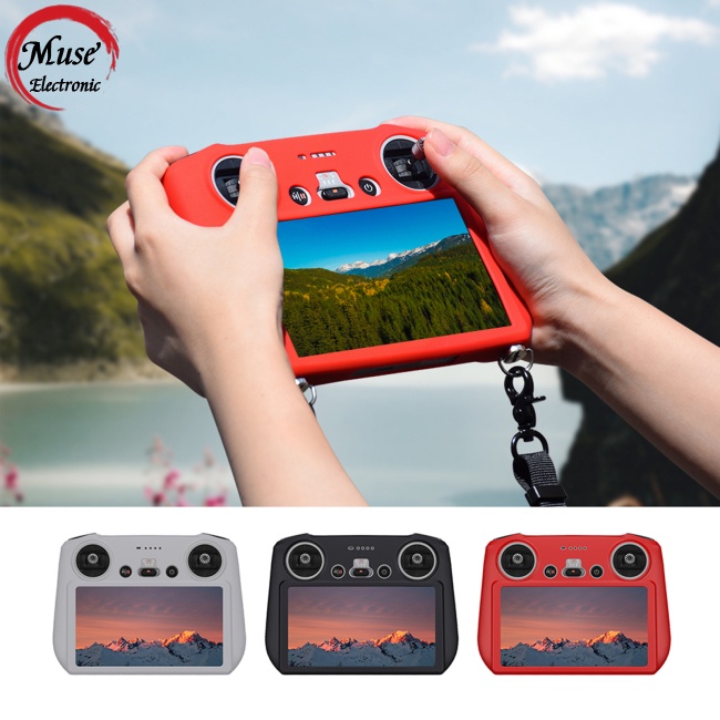 Ốp Điện Thoại Silicon Chống Bụi Chống Trượt Có Màn Hình Điều Khiển Từ Xa Cho Dji Mini 3 Pro