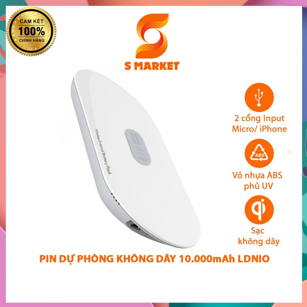 Pin sạc dự phòng không dây 10000mAh LDNIO Sạc được bằng cáp
