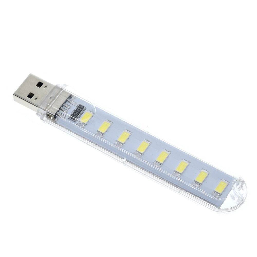 Đèn Led 8 Bóng 5730 Smd 5v Cổng Usb Gắn Sách Tiện Dụng Màu Sắc