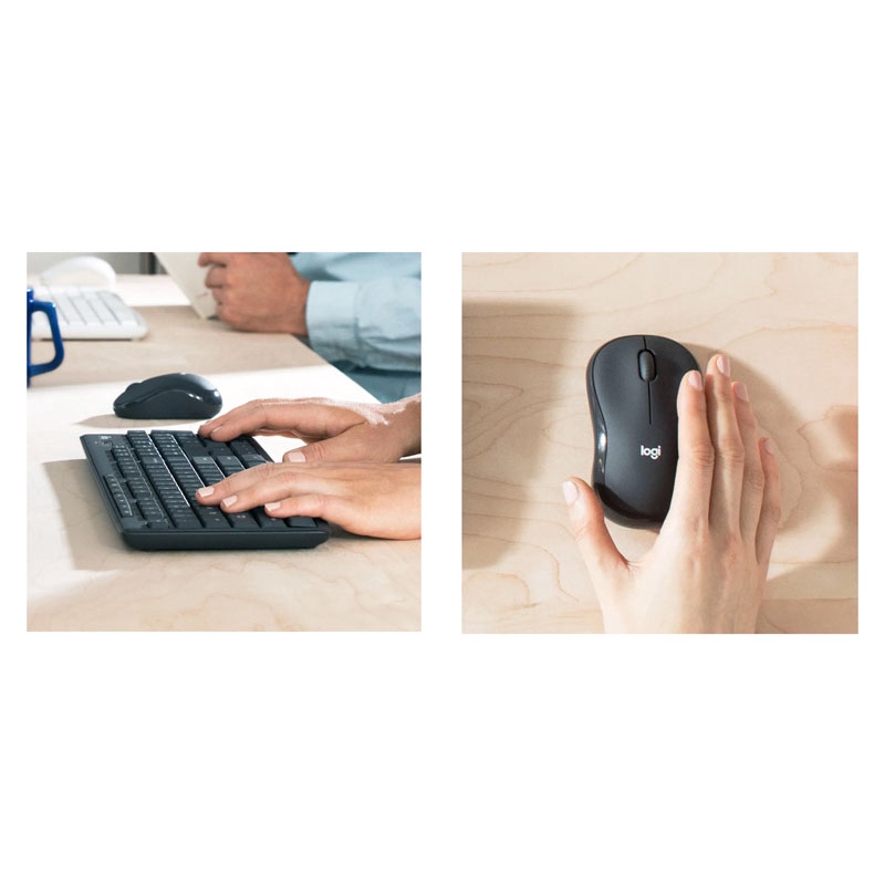 Combo Bàn Phím + Chuột Không Dây Logitech MK295 Màu Đen (USB/SilentTouch) - Hàng Chính Hãng