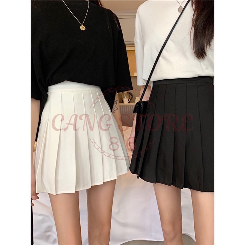 Chân váy Tennis caro hàng Quảng Châu loại 1 Chân váy tennis chữ A dáng ngắn thiết kế xếp ly hàng Quảng Châu