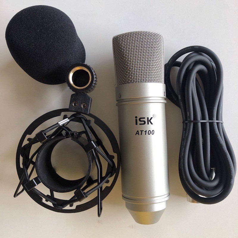 Mic ISK AT 100 ⚡FREE SHIP⚡ Hàng Loại 1 Hoa Vinh Hát Cực Chất Bảo Hành 6 Tháng