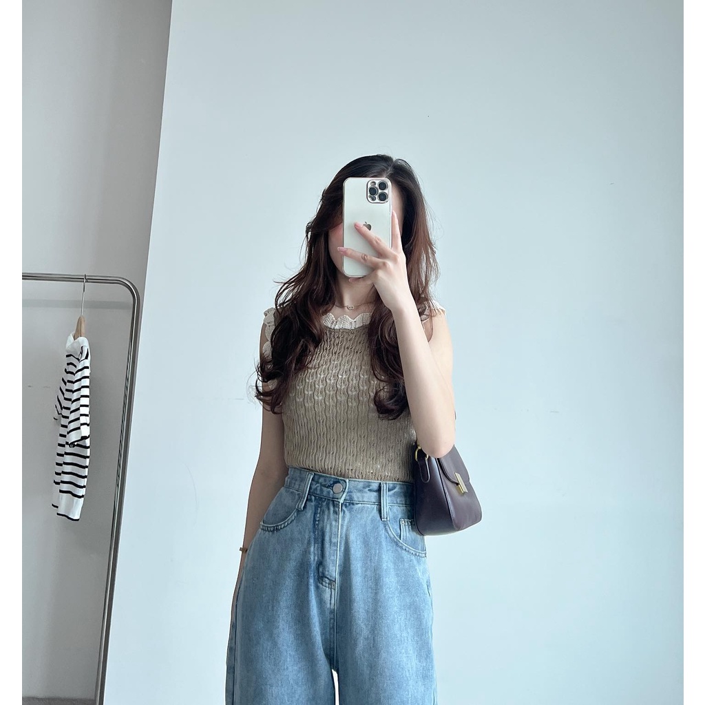 Áo sát nách len lưới quảng châu thời trang Miho house
