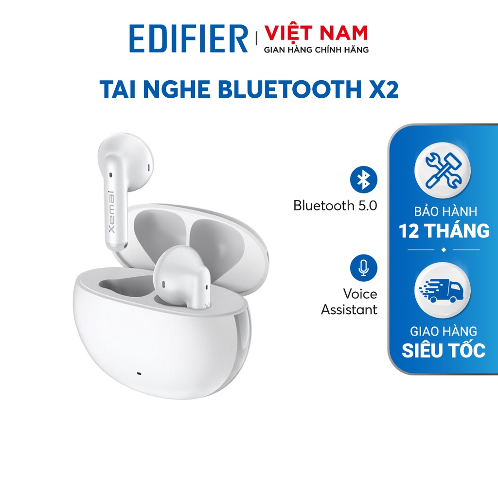 Tai nghe Bluetooth 5.1 EDIFIER X2 Thời lượng pin 28 giờ Chống nước IP54 Chế độ chống ồn chơi game - Hàng chính hãng