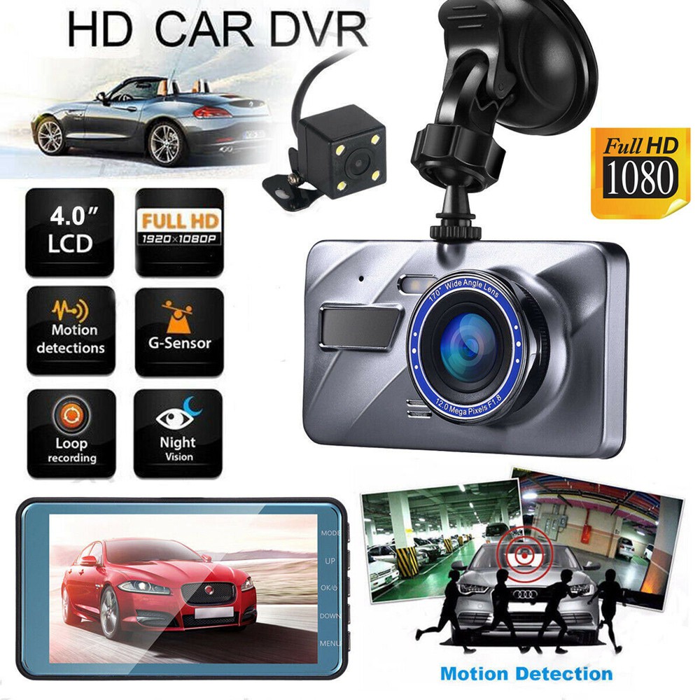 Camera Hành Trình Xe Hơi 4 Inch Hd 1080p Ống Kính Kép Quay 170 Đêm