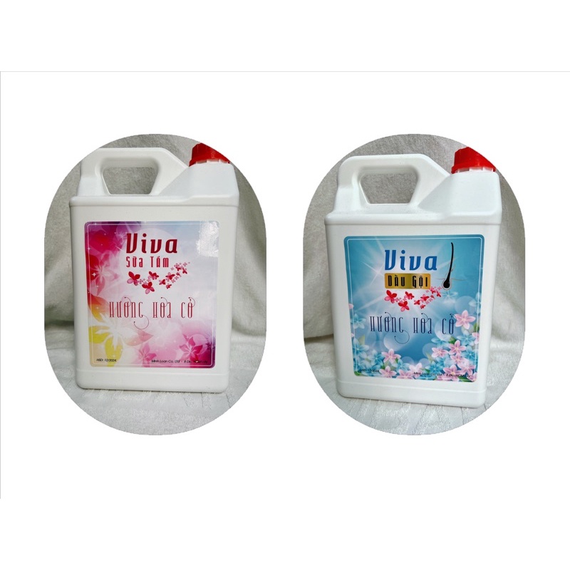Set 5lit Dầu gội Và 5 lit sữa tắm Hoa Cỏ