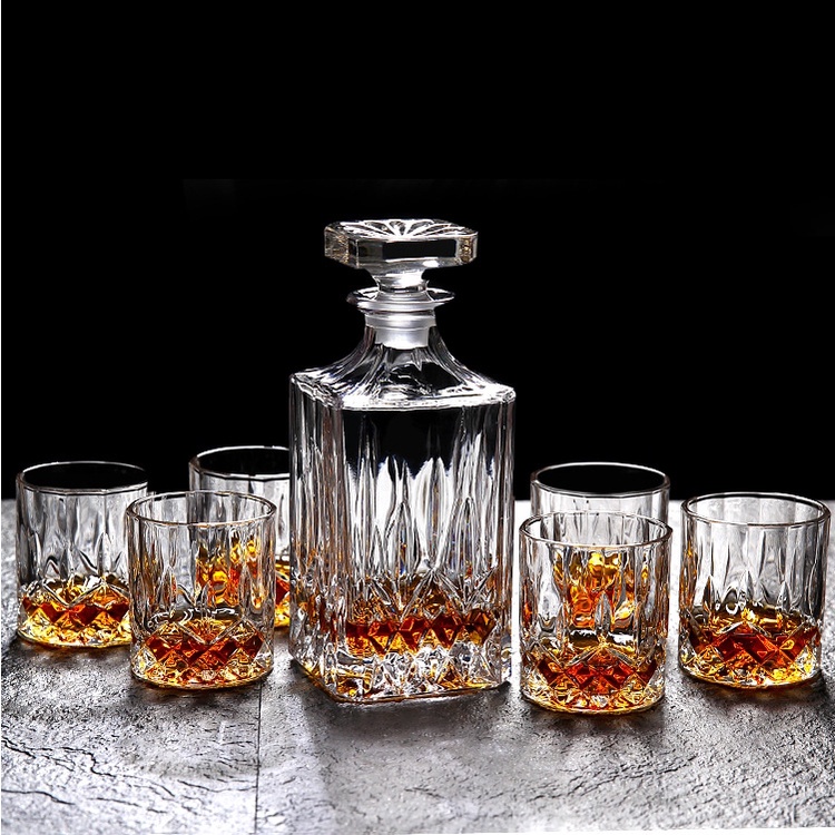 Bộ bình + ly rượu thủy tinh