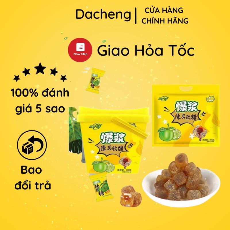 Kẹo ô mai chanh muối nhân chảy vị thơm 1 gói 205g | Dacheng Food