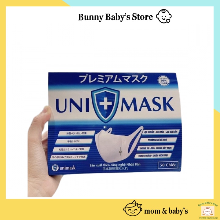 Khẩu Trang 3D Kháng Khuẩn Unimark Hộp 50 Chiếc | BigBuy360 - bigbuy360.vn