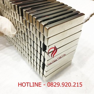 5 viên Nam châm trắng chữ nhật kích thước 50x10x5mm