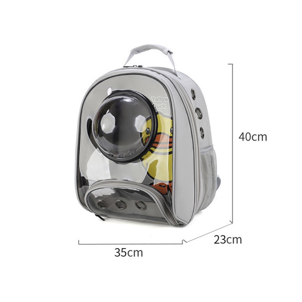 PVN288 - Balo phi hành gia silicol có kính cho chó mèo/ Túi vận chuyển thú cưng khi đi chơi xa, có kính dễ dàng quan sát