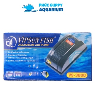 Máy sủi khí oxi 1 vòi vipsun fish vs-3800 | máy sủi có thể chỉnh được mạnh yếu