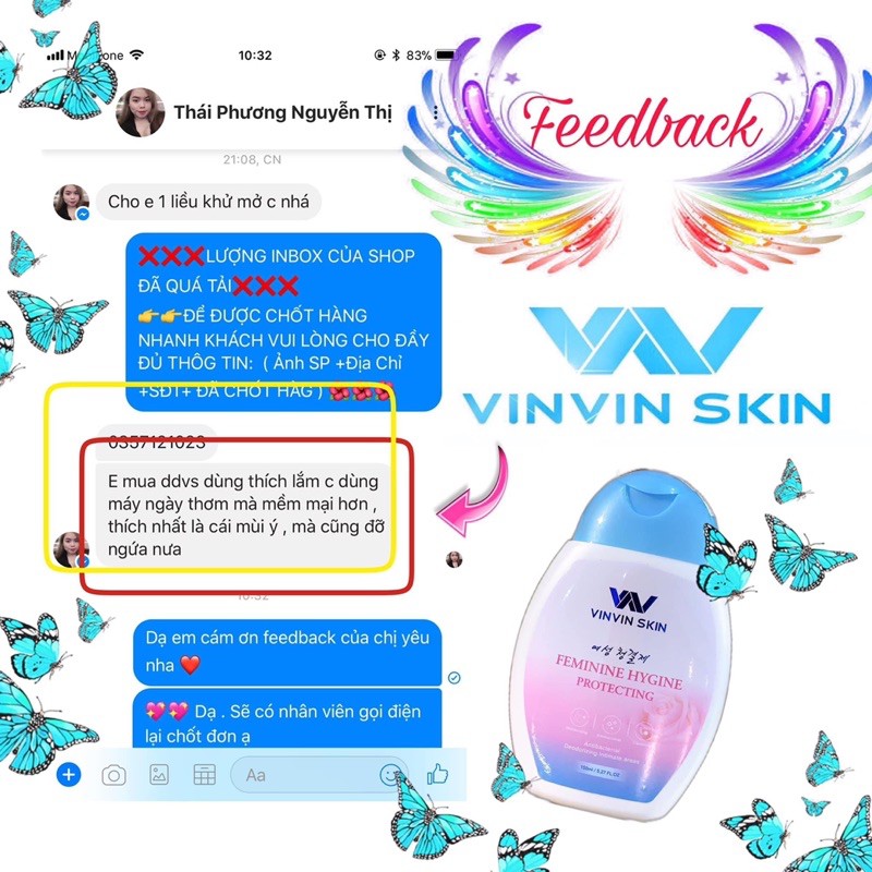 Dung Dịch Vệ Sinh Phụ Nữ Vinvin Skin 150ml