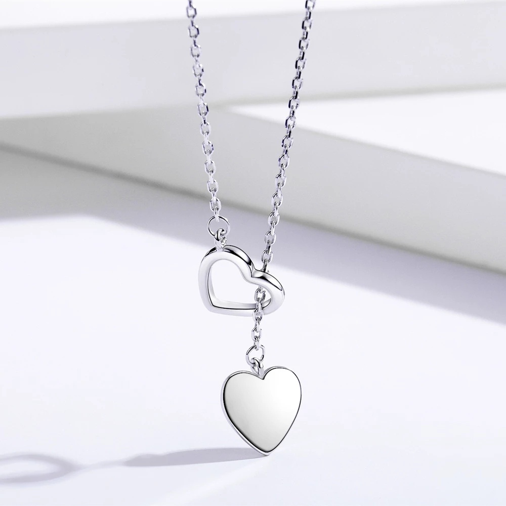 Vòng Cổ Choker Mặt Trái Tim Đôi Điều Chỉnh Được Thời Trang Cho Nữ
