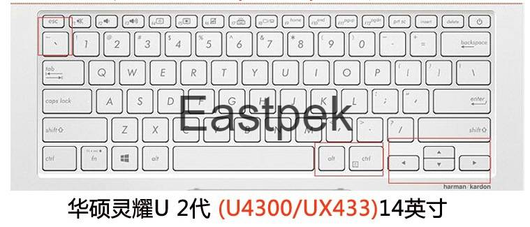 Miếng Dán Bàn Phím Laptop Asus Zenbook 14 Ux433 Ux433Fn Ux433Fac Ux433Fa8265 U4300 2019 Ốp