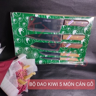 Bộ dao KIWI 5 món cán gỗ