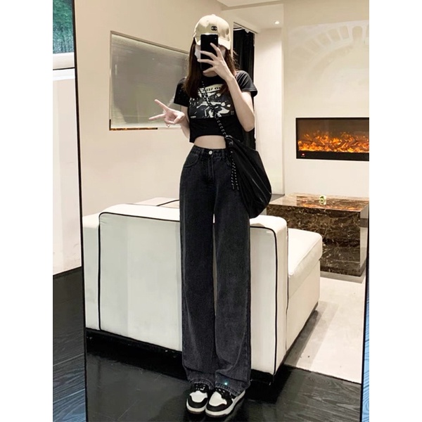 Quần jean nữ Xuông loang , Lưng Cao ,Chất dày dặn Siêu Hot Hit