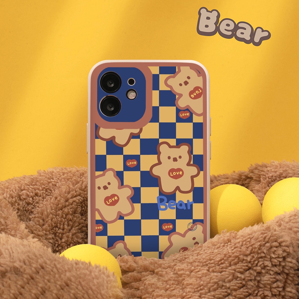 Ốp Iphone hot trend gấu caro ốp lưng 13promax 11 promax 12 pro max 6 6plus 7 plus 8 x xr xsmax