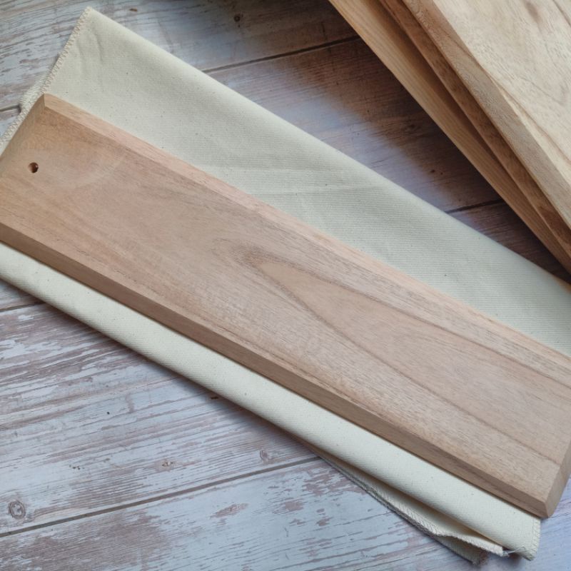 Cơmbo bảng gỗ đón bánh mì và vải ủ bánh mì baguette 45 x75cm
