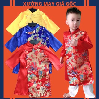 Áo dài gấm l1 bé trai cao cấp