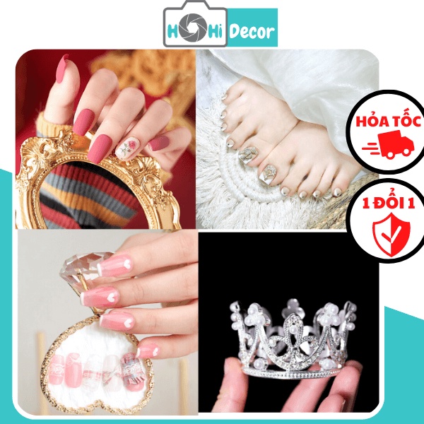 Phụ Kiện Chụp Ảnh Nail, Đồ Trang Trí Chụp Hình Nails, Ống Tay Áo, Khung, Thảm Lông, Vải Lụa, Lưới Ren,- HoHi Decor