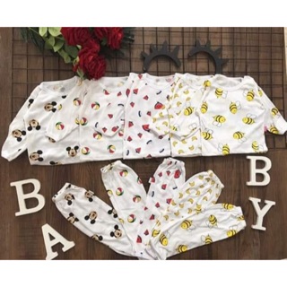 Set 5 Bộ cotton dài tay cho bé