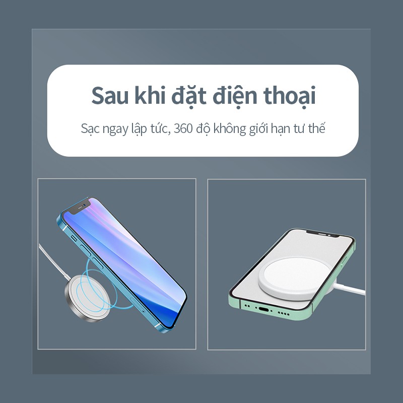 Đế sạc không dây từ tính MagSafe cho iPhone 12/12pro/11/11pro