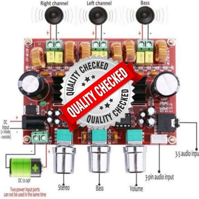 Bộ Khuếch Đại Âm Thanh 2.1 Class D Tpa3116 Tpa3116D2 2x50w + 100w Siêu Trầm