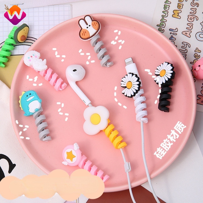 Đầu Bọc Bảo Vệ Đầu Dây Cáp Kiểu Hoạt Hình Đáng Yêu Tiện Dụng