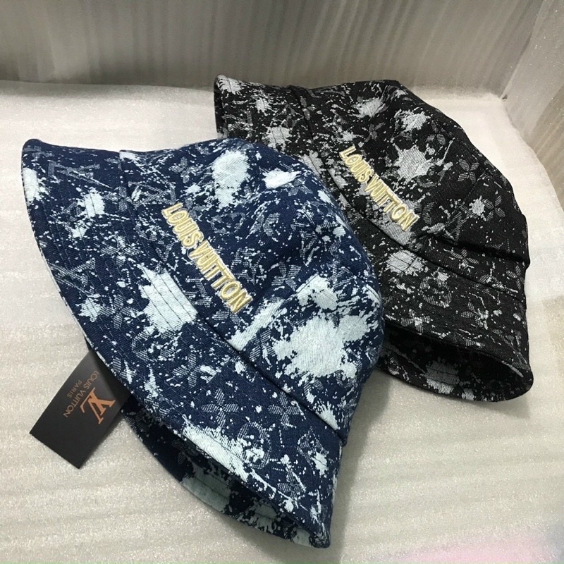 Nón bucket nam nữ, nón vành cụp vải jeans loang thời trang, phong cách