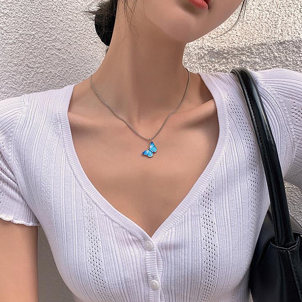 Vòng cổ Mặt Hình Bướm Dễ Thương Thời Trang Cho Nữ