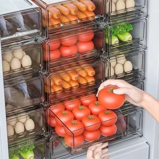 Hộp bảo quản thực phẩm ，Hộp đựng rau tủ lạnh với bảng thoát nước có thể được xếp chồng lên nhau