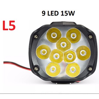 Đèn LED trợ sáng L5-9 Tim siêu sáng.Chống nước tuyệt đối.