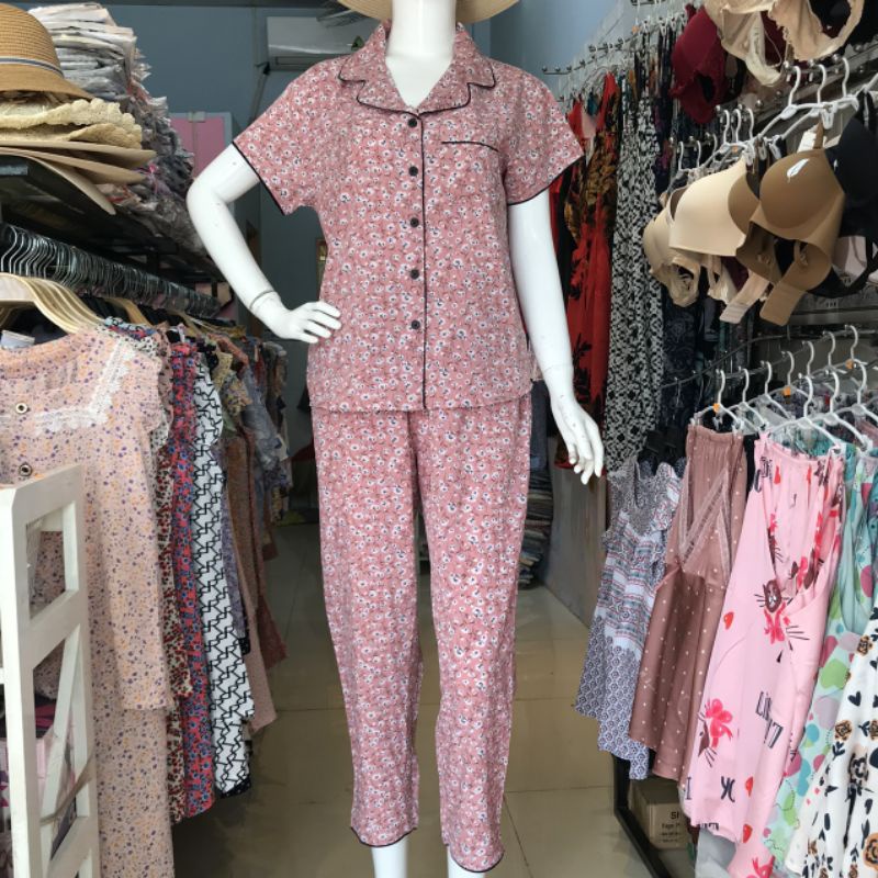 Đồ Bộ PYJAMA Nữ Chất Liệu LỤA MANGO (ẢNH SHOP TỰ CHỤP)