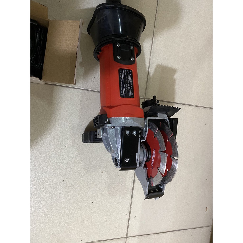 Máy cắt rãnh tường 2 lưỡi tableau 6807 Tặng kèm bơm+ 2 lưỡi+ dây dùng lưỡi 133mm