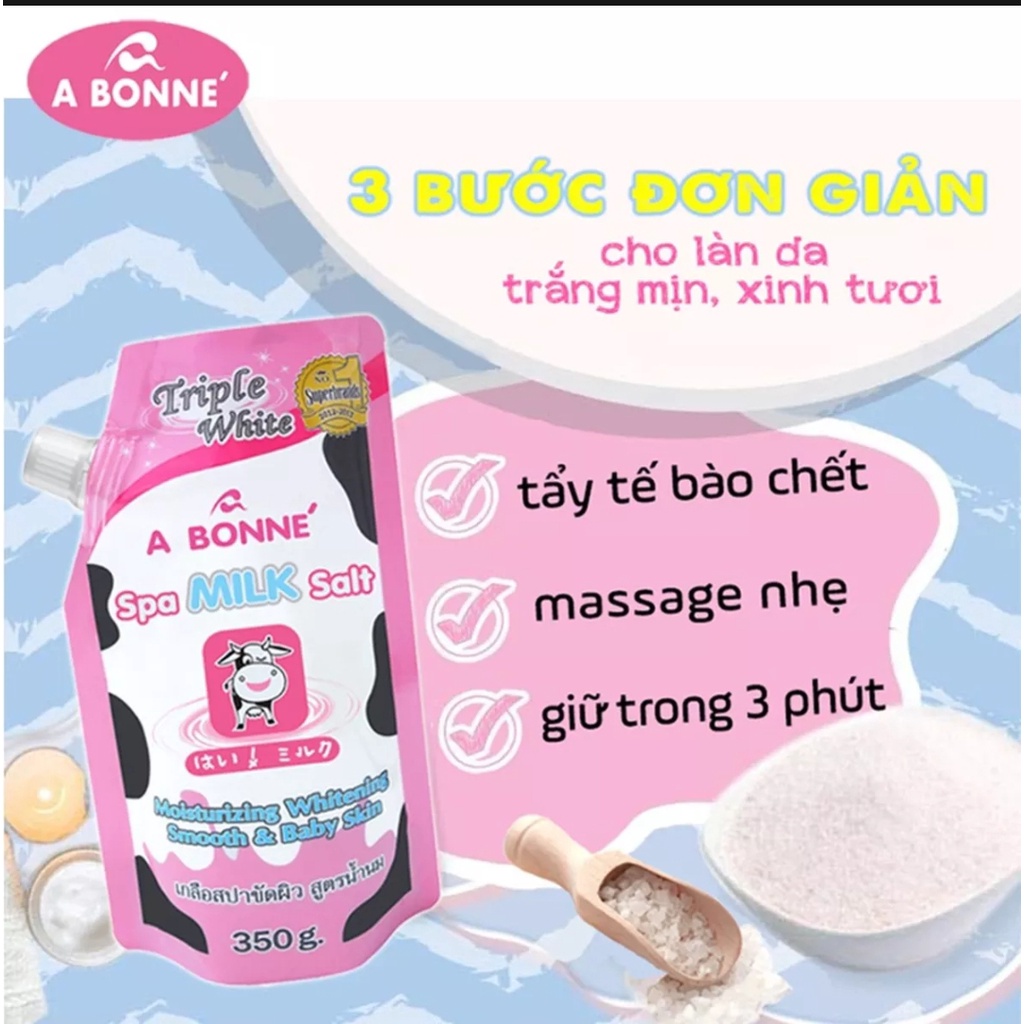 Muối Tắm Sữa Bò Tẩy Tế Bào Chết A Bonne Spa Milk Salt Thái Lan 350gr