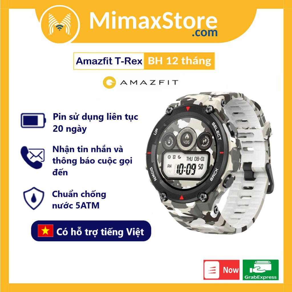 [Hỏa Tốc - HCM] Đồng Hồ Thông Minh Xiaomi Amazfit T-REX PRO |  Bản Quốc Tế - Chính Hãng | Bảo Hành 12TH | Mimax Store