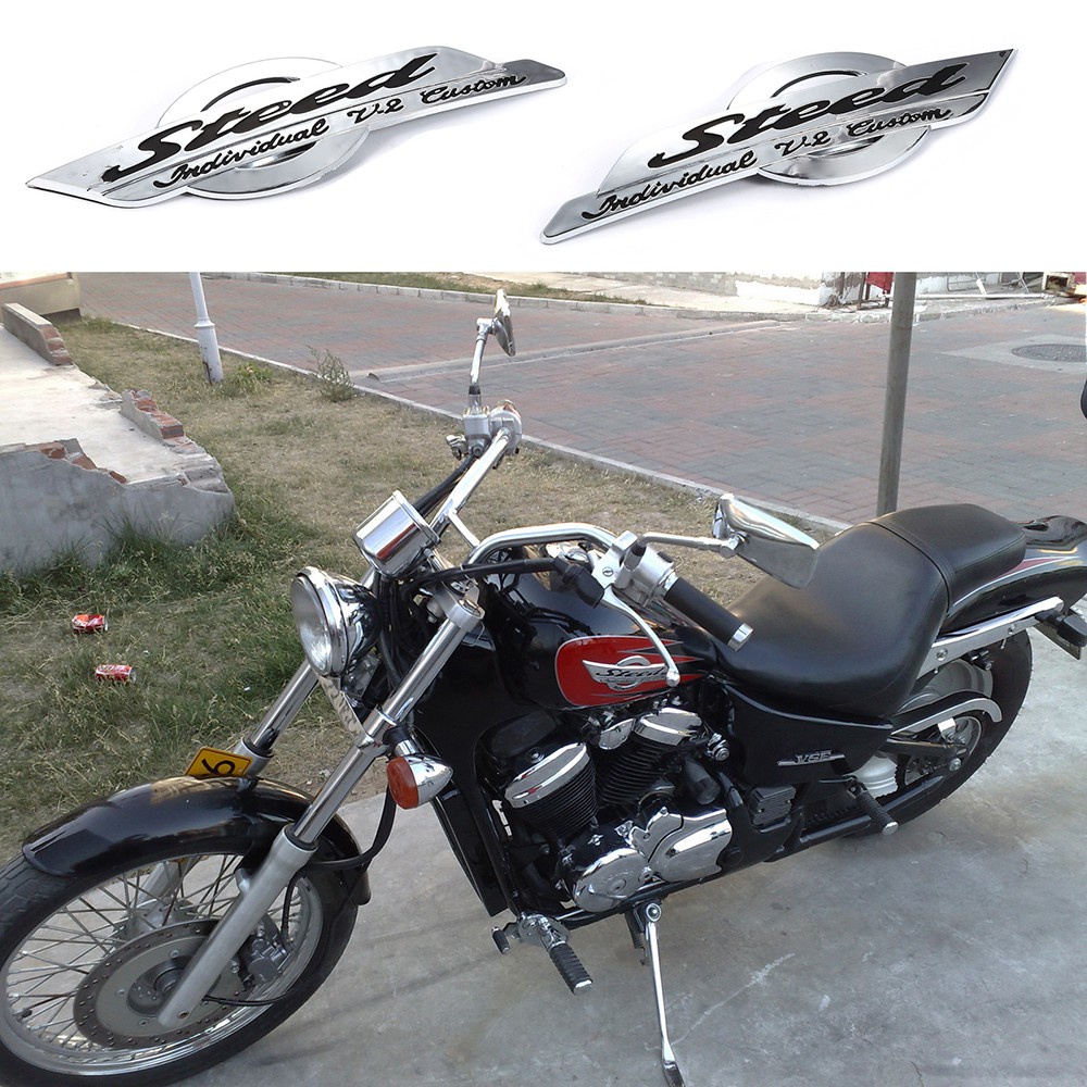 Logo 3D Bằng Nhựa Dán Bình Xăng Xe Mô Tô Honda Steed VLS 400