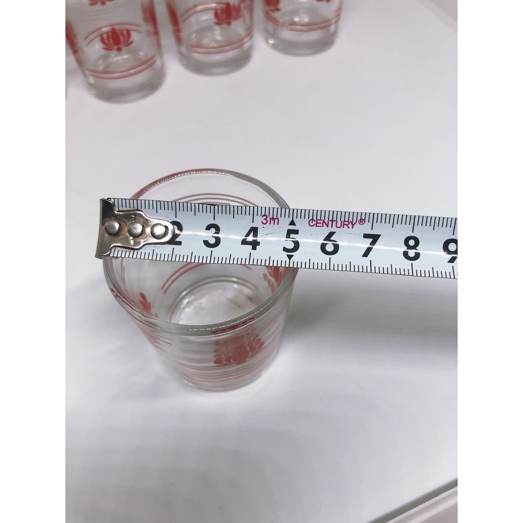 🌻 Bộ 12 Ly Thủy Tinh Uống Trà Hoa Sen