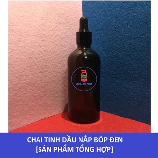Chai đựng tinh dầu serum nắp bóp đen đựng / chiết mỹ phẩm đủ loại (Bán lẻ)