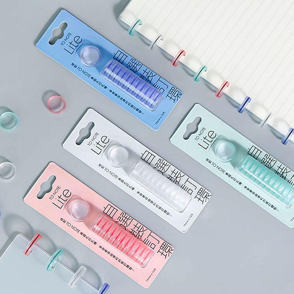Set 12 Vỏ Bọc Sổ Tay Nhật Ký Trong Suốt Có Vòng Khóa Hình Nấm