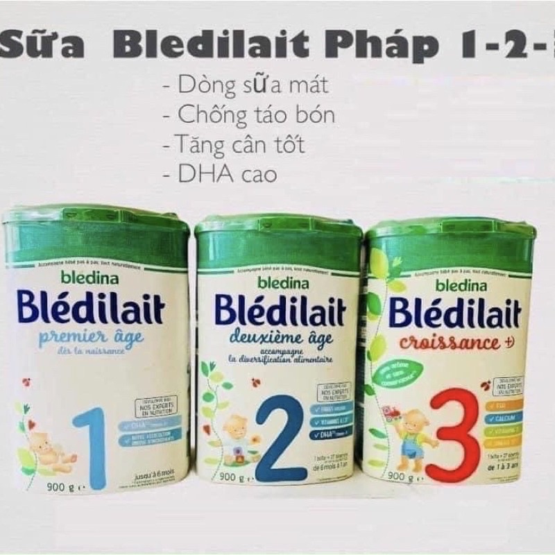 Sữa bột Bledilait 900gr nội địa Pháp số 1,2,3