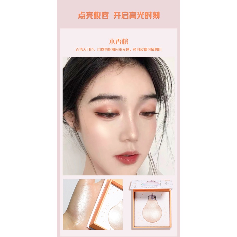 Bảng Phấn Bắt Sáng 3 Màu Lấp Lánh Trang Điểm Chuyên Nghiệp