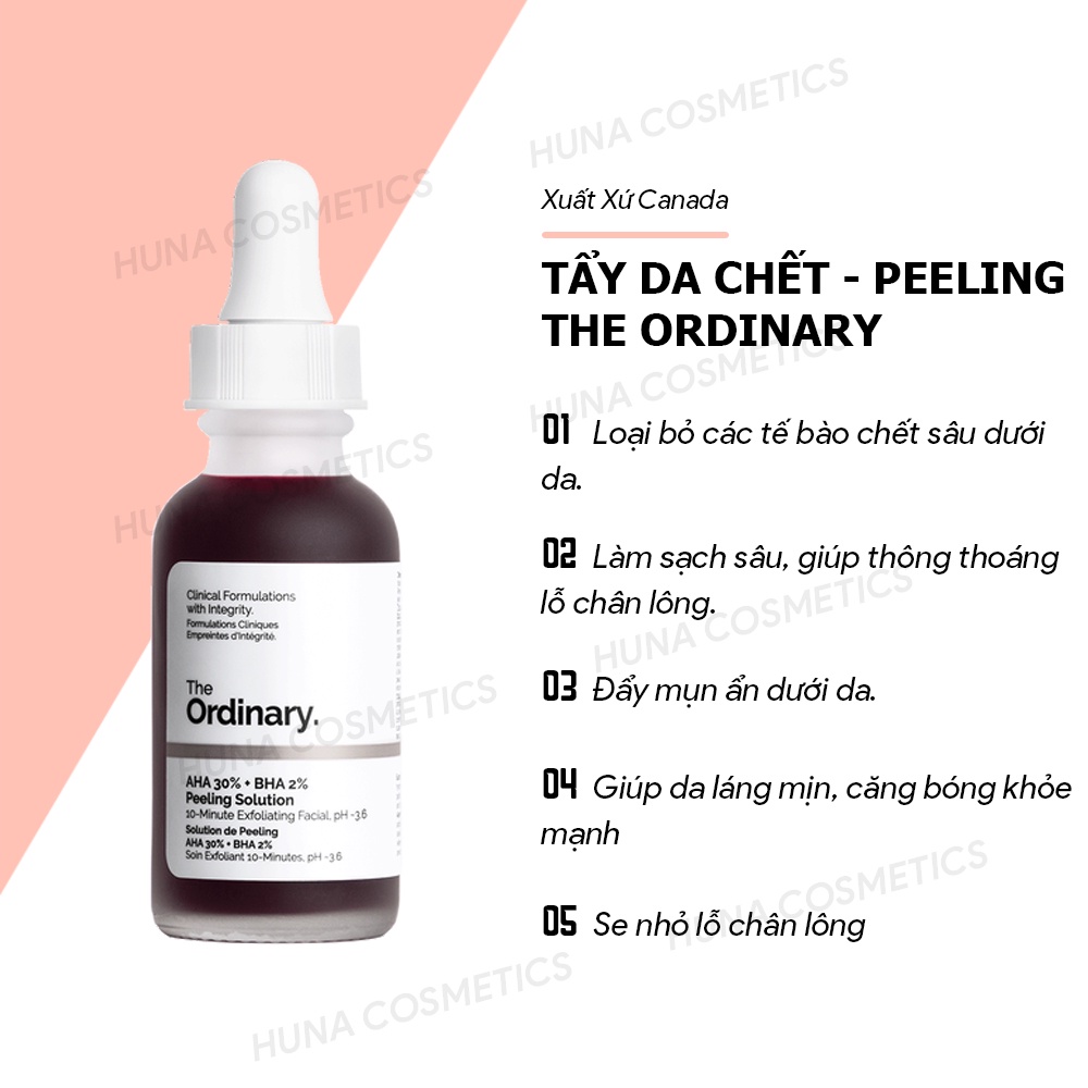 [The Ordinary] Tẩy da chết hoá học, thanh tẩy da AHA 30%+BHA 2% Peeling